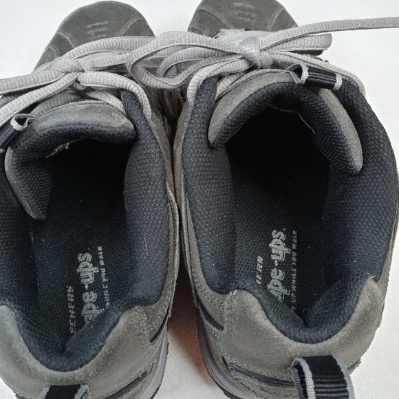 Skechers Shape Ups Nubuck Leather Pebble Taupe Ton - Picture 6 of 10